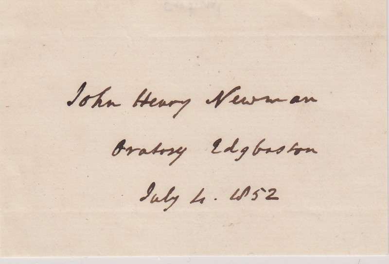 Unterschrift Signatur John Henry Newman